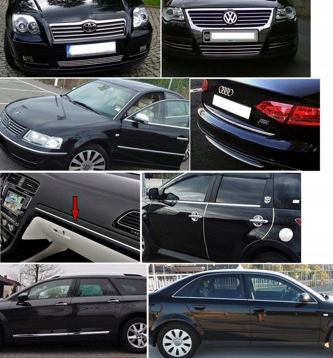 LISTWA CHROM RANTOWA RANTÓWKA 6x8mm POŁYSK 7,5M