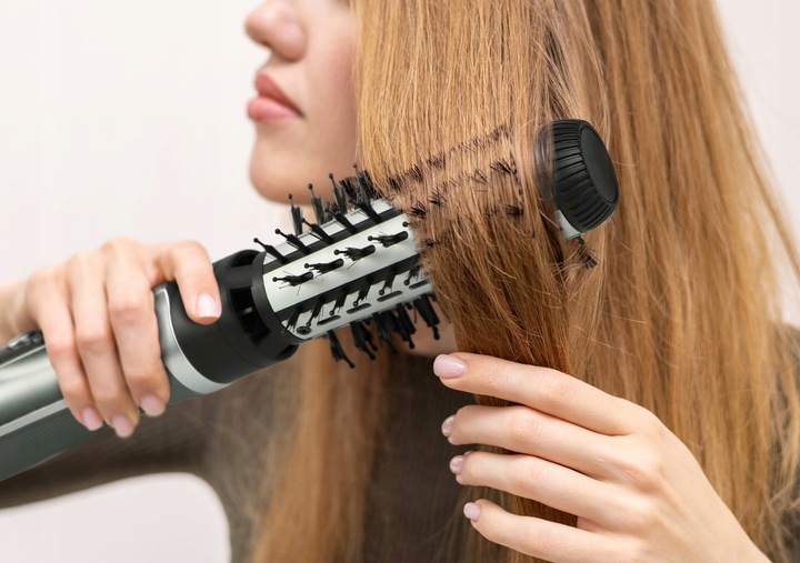 Suszarko Lokówka Szczotka do Włosów Obrotowa 4w1 Krexus Jonizacja Zestaw