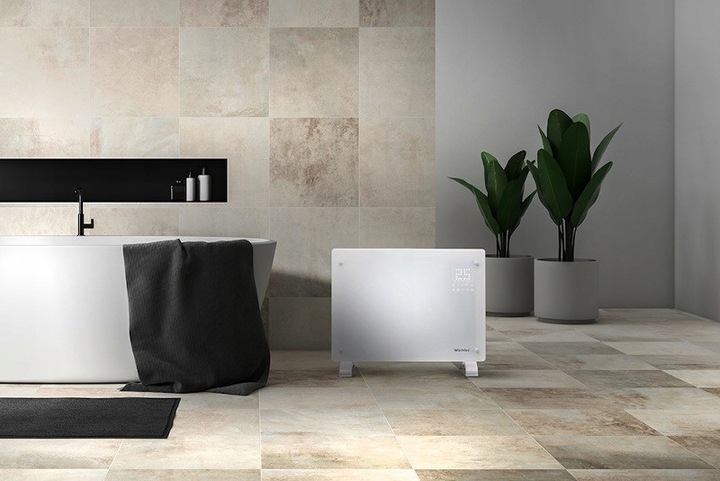 Grzejnik elektryczny ścienny szklany energooszczędny 1,5 kW WiFi EGW-15B