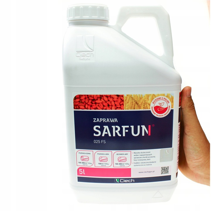 SARFUN 025 FS 5L ZAPRAWA GRZYBOBÓJCZA ZBOŻA + PRIMUS B+ 5L NAWÓZ DONASIENNY