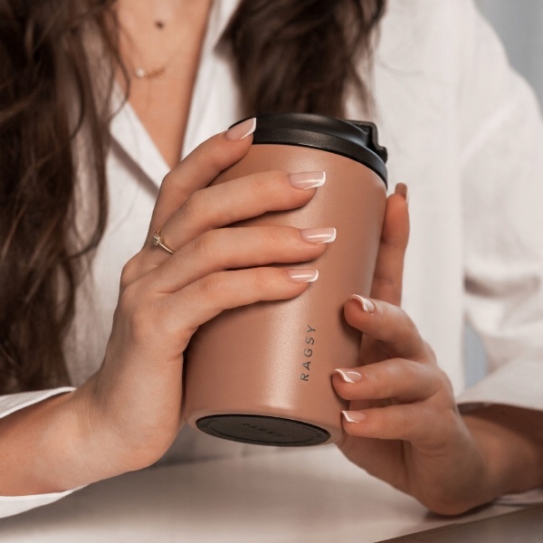 Kubek Termiczny ze stali nierdzewnej Simply Cup - Mocha Mousse 340 ml