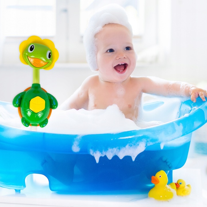 PRYSZNIC FONTANNA ŻÓŁW ŻÓŁWIK DO KĄPIELI DO WANNY DO WODY DLA DZIECI