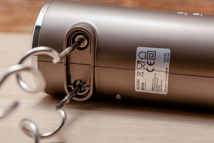 MOCNY Mikser ręczny 5 biegów TURBO MOC 400W INOX SOLIDNY 4 TRZEPACZKI