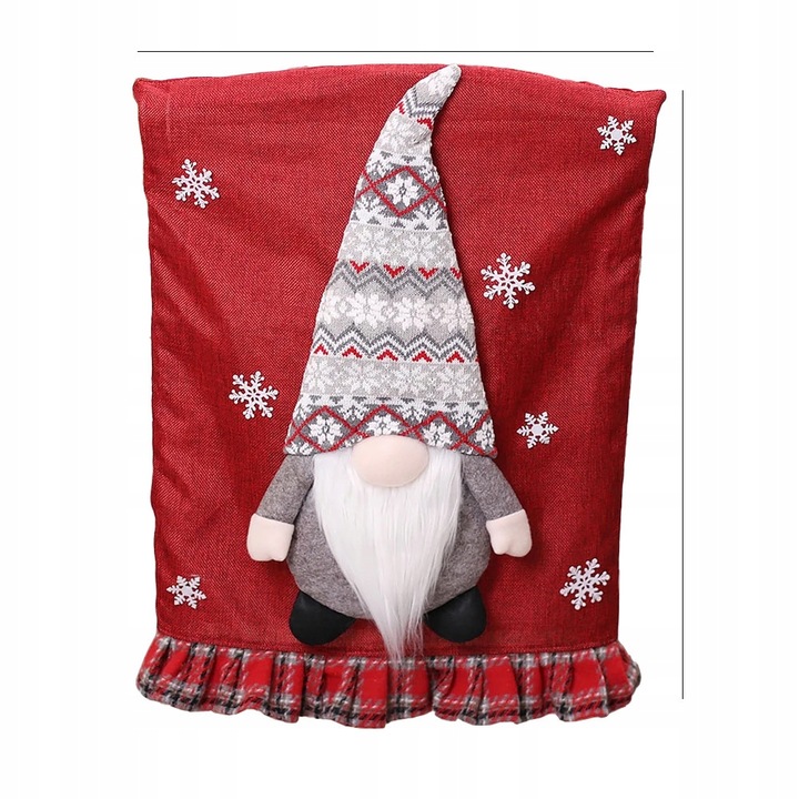 4x ŚWIĄTECZNY STROIK NA KRZESŁO OPARCIE ŚWIĘTA SKRZAT KRASNAL MIKOŁAJ