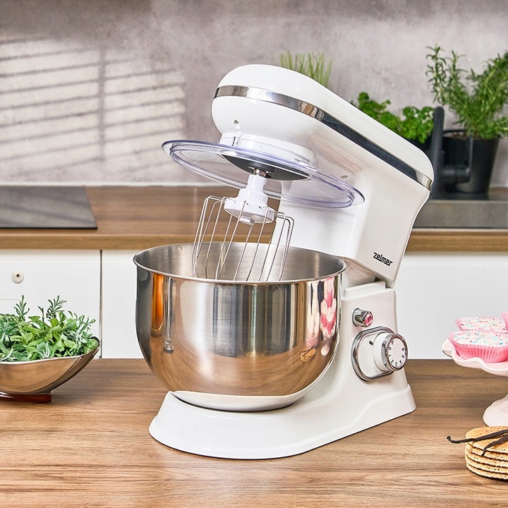Robot kuchenny planetarny Zelmer ZKR1350 1200W Biały Misa 5L