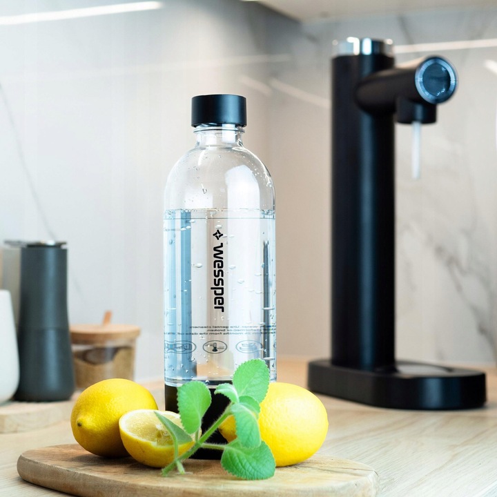 Butelka do saturatora Wessper Sodamaker S1 0,8l - 2 sztuki czarna BPA FREE