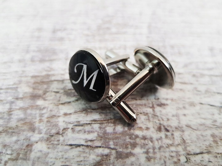 Spinki do Mankietów Koszuli z Inicjałami do Ślubu Ślub Inicjały