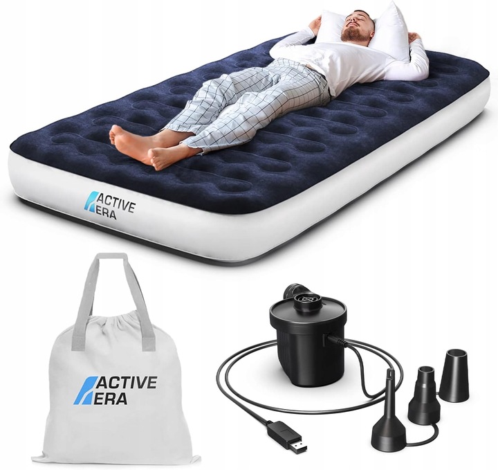 DMUCHANY MATERAC 200 x 100cm SAMOPOMPUJĄCY ZESTAW Z POMPKĄ