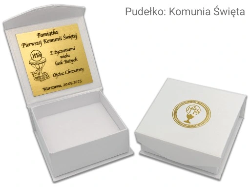 ZŁOTY ŁAŃCUSZEK 585 Krzyżyk KOMUNIA CHRZEST