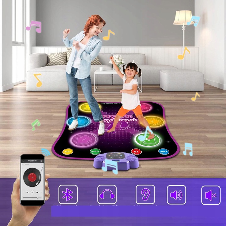 MATA DO MUZYCZNA TAŃCZENIA ZABAWKA DLA BLUETOOTH DZIECI 5 TRYBÓW GRY