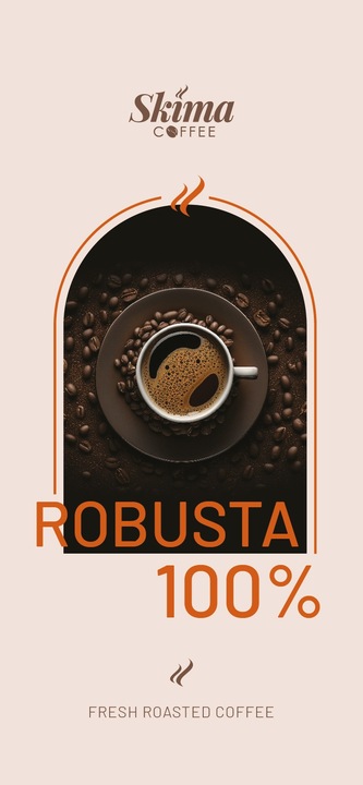Kawa ziarnista 1kg ROBUSTA 100% Świeżo Palona do ekspresu + GRATIS