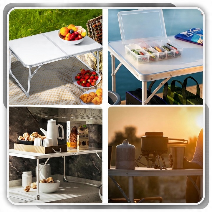 STOLIK TURYSTYCZNY SKŁADANY WALIZKA KEMPINGOWY NA RYBY BIWAK 60X40X25 -S-