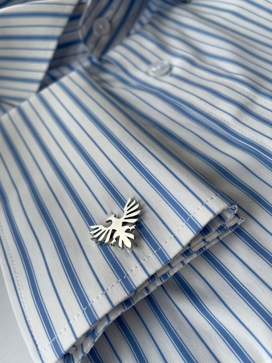 Srebrne spinki do mankietów EXC Ford Mustang GT Bullitt