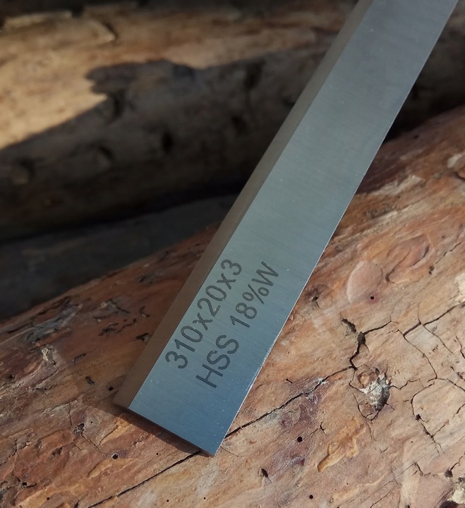 Nóż do strugarki PILANA 320x20x3 twarde drewno HSS grubościówki heblarki