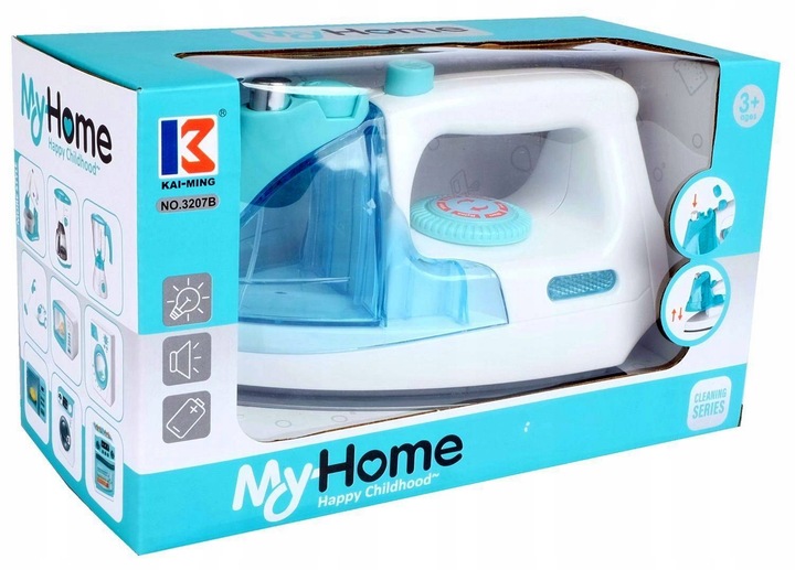 ŻELAZKO ZABAWKA DLA DZIECI INTERAKTYWNE ZE ŚWIATŁEM DŹWIĘKIEM PARA WODNA