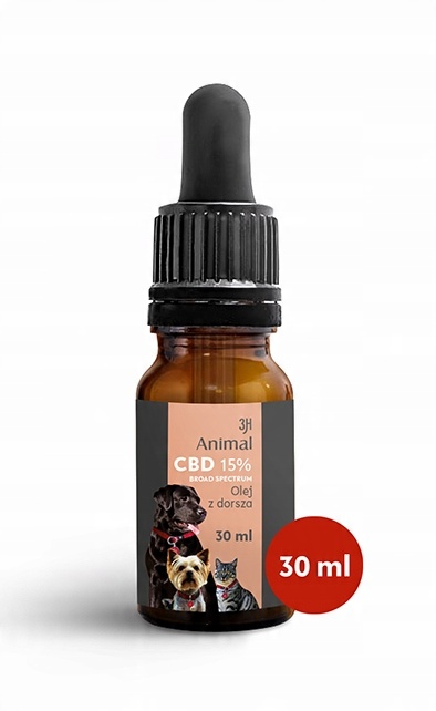 CBD 15% Broad Spectrum OLEJEK KONOPNY DLA PSÓW PSA KOTÓW KOTA OD PRODUCENTA