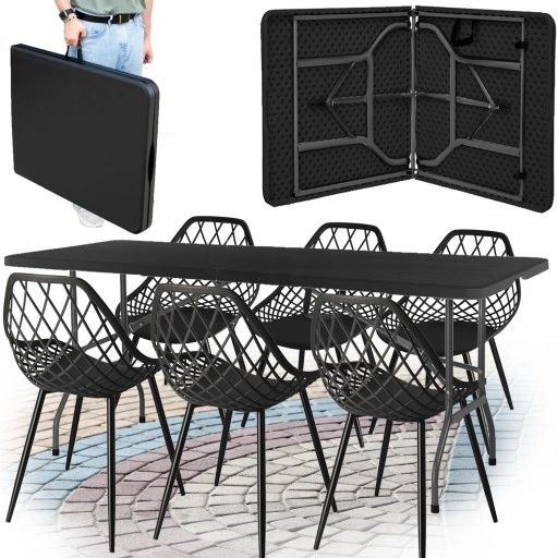 Meble na Ogród Taras Komplet STÓŁ 6 KRZESEŁ zestaw mebli ogrodowy