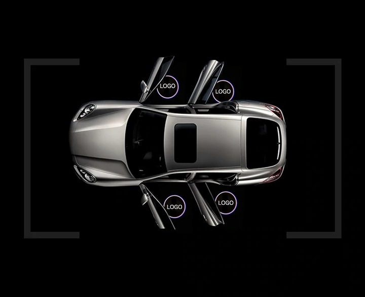 2x LED LOGO PROJEKTOR HD BEZPRZEWODOWE NA BATERIE FORD WSZYSTKIE MODELE