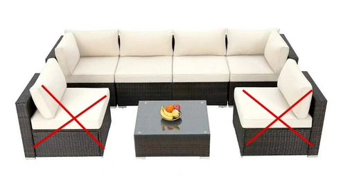 KOMPLET RATTAN SOFA STOLIK RATAN 4 OSOBY