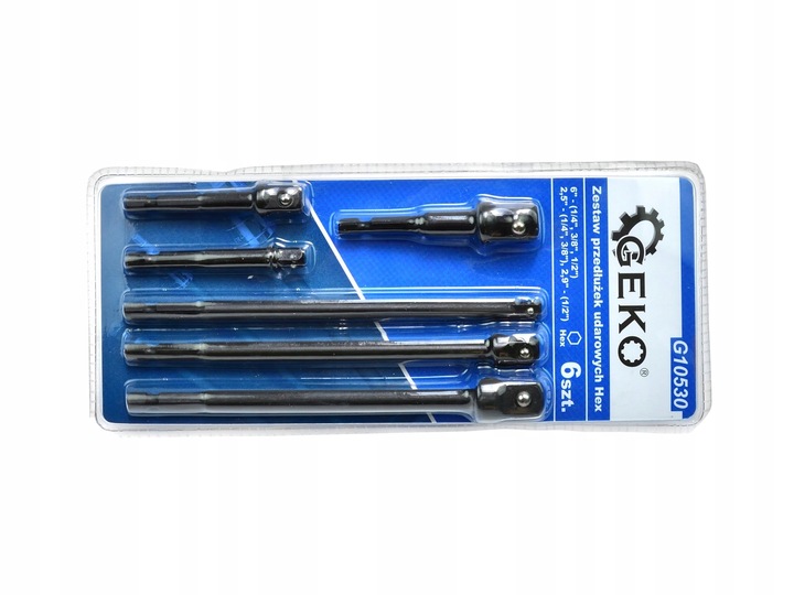 PRZEDŁUŻKI UDAROWE ZESTAW HEX 1/4, 1/2, 3/8