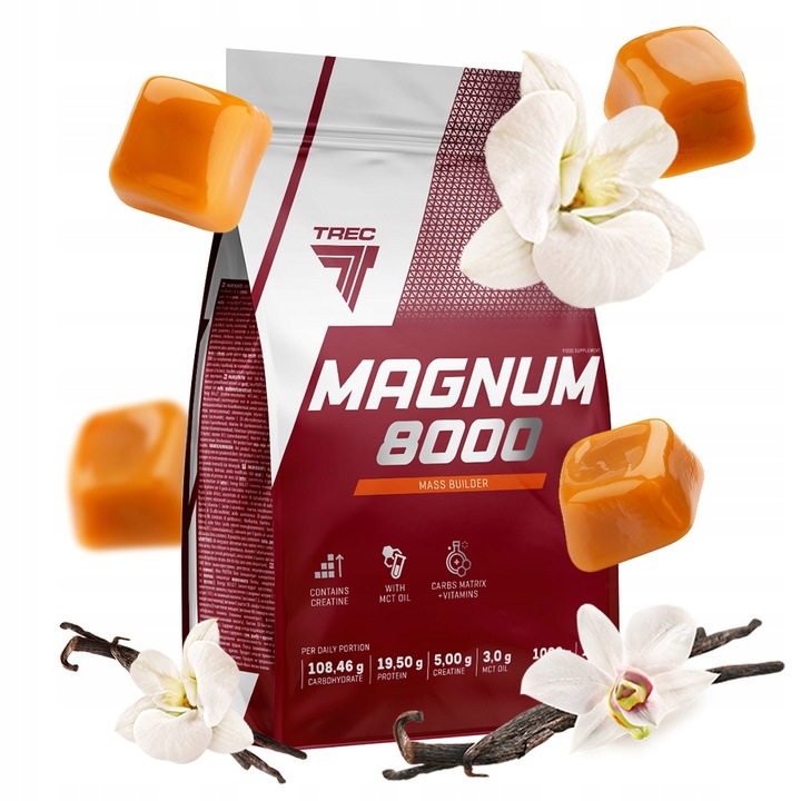TREC MAGNUM 8000 1000g MEGA MOCNY GAINER NA MASĘ !