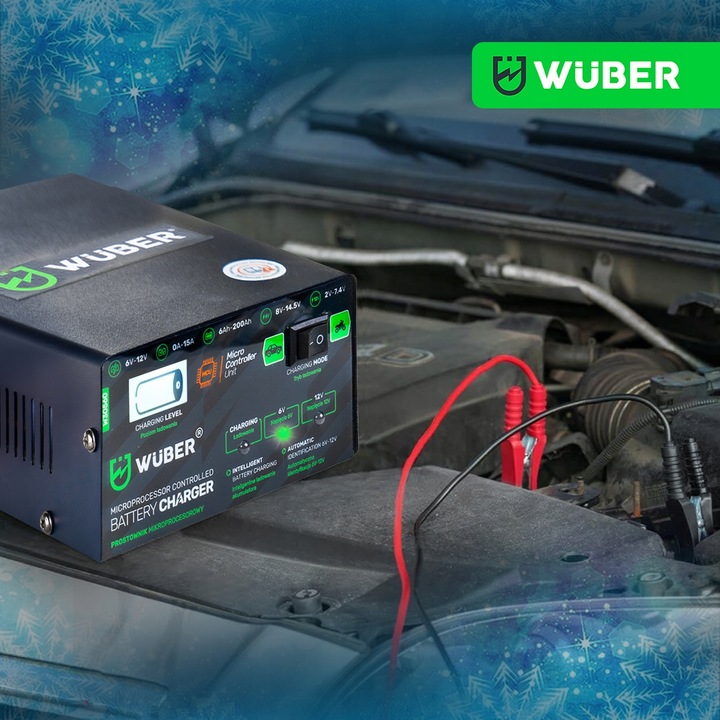 PROSTOWNIK 6V i 12V MIKROPROCESOROWY ŁADOWARKA DO AKUMULATORA NAPRAWA 15A