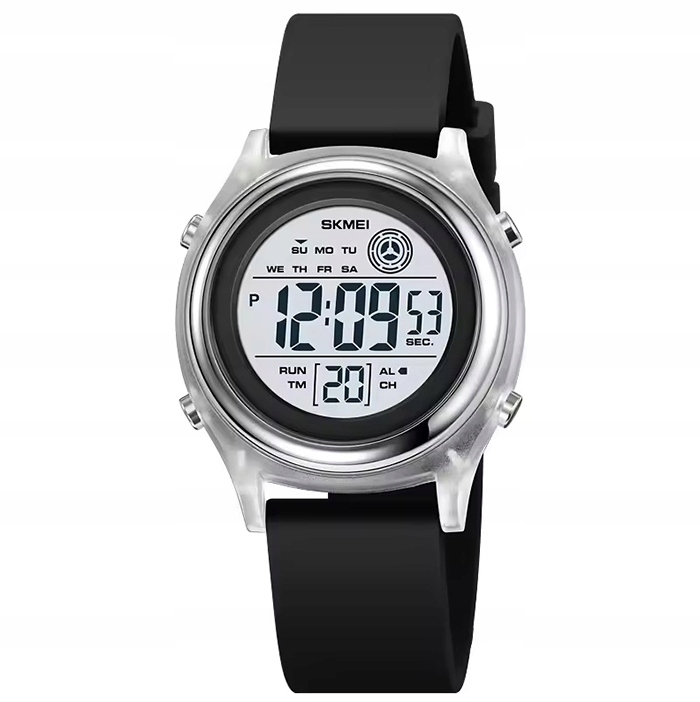 Zegarek damski elektroniczny pasek czytelna tarcza wiele funkcji