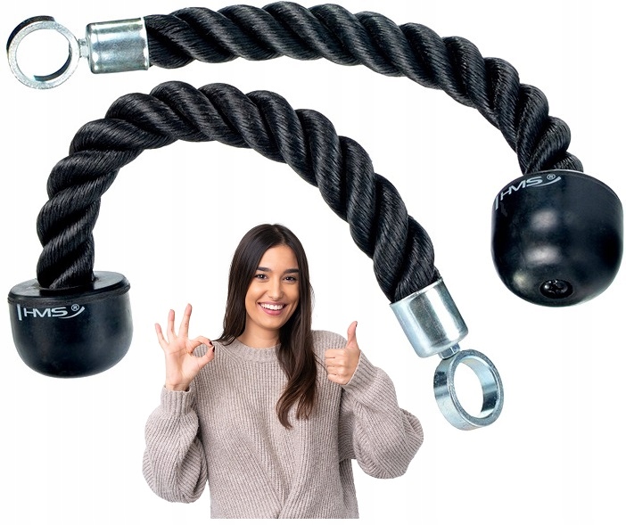 UW07 Sznur-Uchwyt Do Wyciągu Pojedynczy HMS Akcesoria Do Ćwiczeń