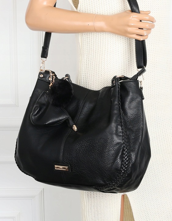 Torebka Damska Shopperka włoska marka CHARRO Pojemna A4 Torba CH6626 Czarna