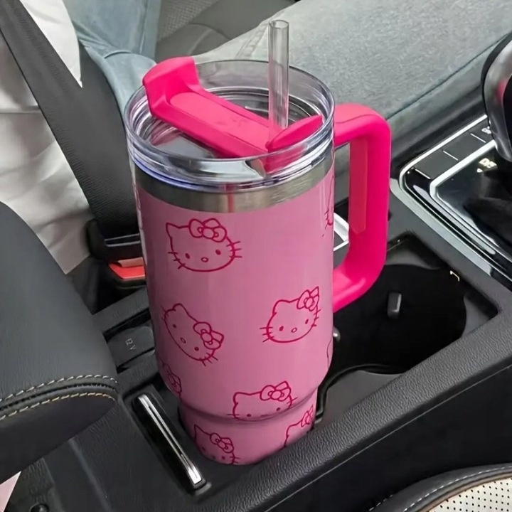 KUBEK TERMICZNY TERMOS SANRIO HELLO KITTY 1200 ML DUŻY STAL NIERDZEWNA