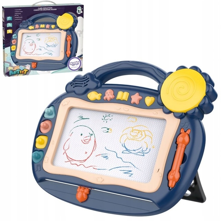 ZNIKOPIS TABLICA MAGNETYCZNA RYSOWANIA PISANIA STEMPELKI DLA DZIECI WOOPIE