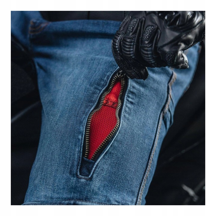 Spodnie jeansy motocyklowe REBELHORN VANDAL DENIM BLUE niebieski GRATISY