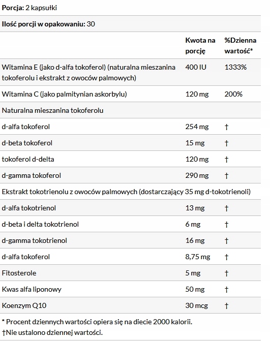 MRM Complete E - Pełne spektrum 7 WITAMIN E z Cq10 Wit C Fitosterole