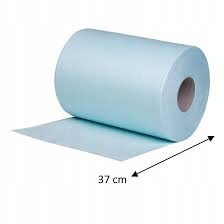 Czyściwo włókninowe krepowane turkusowe 30x38, 350 listków waga 2,2kg ROLKA