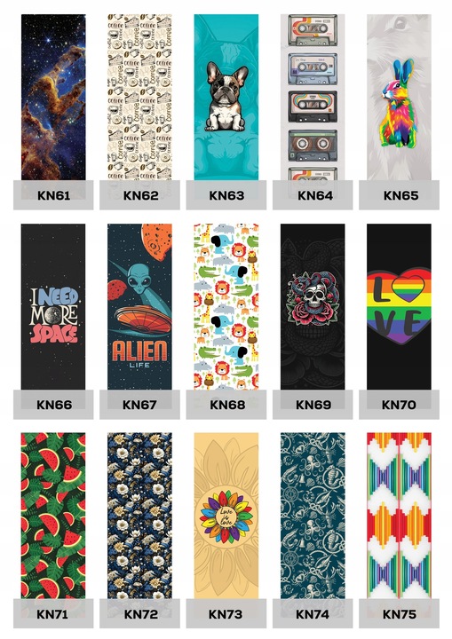 Leżak drewniany z nadrukiem Abstract kolor KN16