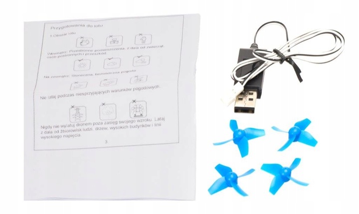 Mini Dron RC JJRC H36 mini 2.4GHz 4CH niebieski PREZNET DLA DZIECKA !