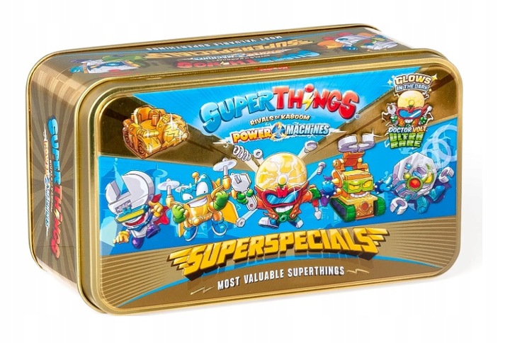 SUPER THINGS Zings POWER MACHINES SERIA 7 ZŁOTA PUSZKA Figurka Doktor Volt