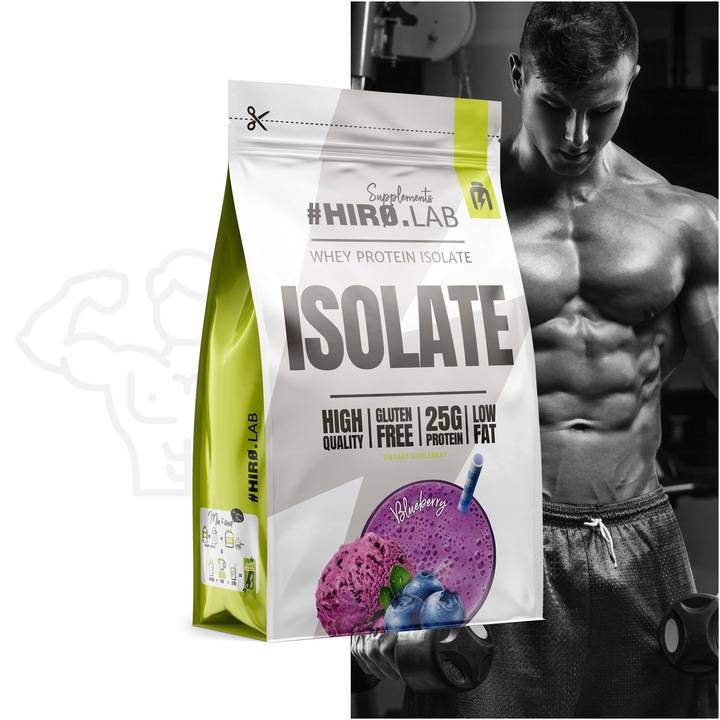 Izolat Białka BIAŁKO 700 g WPI ISO Whey Protein Isolate Jagoda HIRO