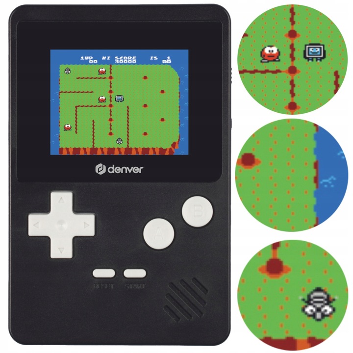 Gamepad z ekranem kolorowy LCD 2,5” DENVER GMP-290 200 gier 320 x 240