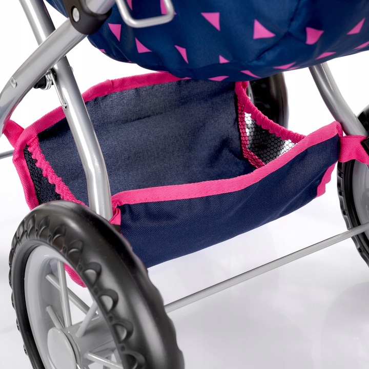 KINDERPLAY WÓZEK DLA LALEK GŁĘBOKI GONDOLA SKŁADANY TORBA REGULOWANA RĄCZKA