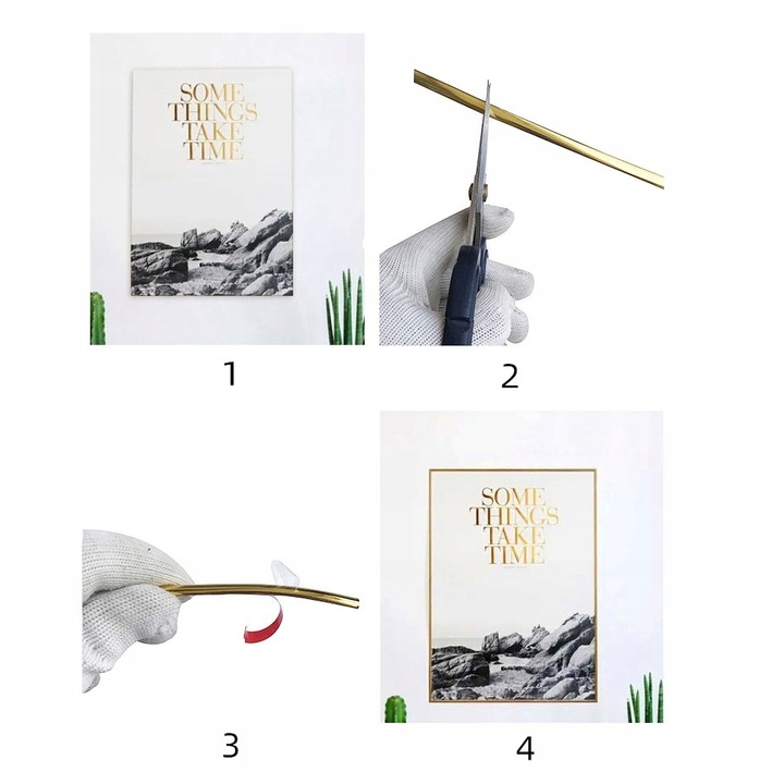 LISTWA DEKORACYJNA OZDOBNA ZŁOTA PVC 21mm GOLD 10 METRÓW SAMOPRZYLEPNA