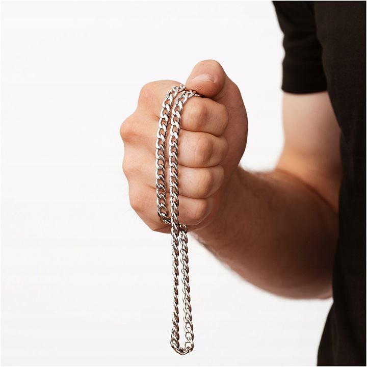 Łańcuszek stal chirurgiczna męski naszyjnik splot pancerka 55cm BLINGART