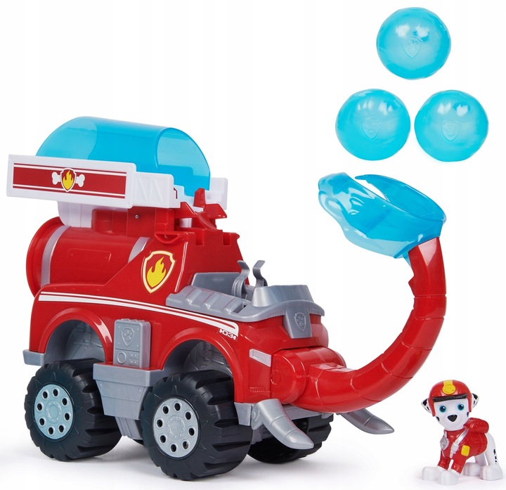 PSI PATROL POJAZD Z DŻUNGLI JUNGLE MARSHALL + FIGURKA CZERWONA DELUXE