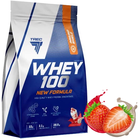 NOWE PYSZNE BIAŁKO WPC Trec Whey 100 700g SERWATKOWE PROTEINY NA MASĘ SIŁĘ