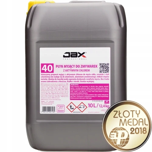 Płyn myjący do zmywarek z aktywnym chlorem 10L Jax