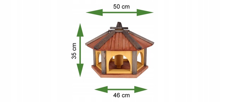 Karmniki dla ptaków do ogrodu tik antracyt KW50