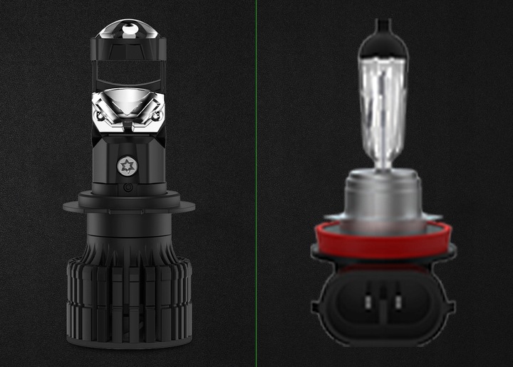 ŻARÓWKI LED H7 FATEEYE PROJECTOR 100% IDEALNE ODCIĘCIE SOCZEWKA FISHEYE