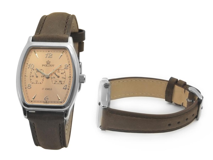 MECHANICZNY ZEGAREK POLJOT 26668 CHAMPAGNE DAY / DATE