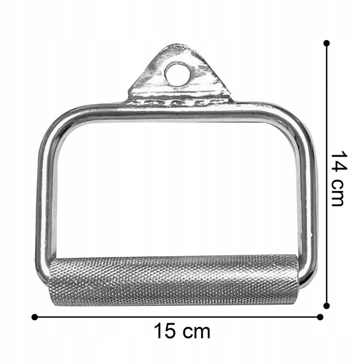 Uchwyt DO WYCIĄGU ćwiczeń atlasu pojedynczy OBROTOWY Stalowy Ryflowany STAL