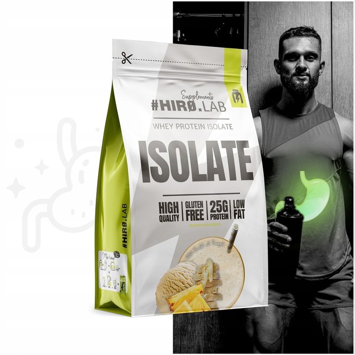 Izolat Białka BIAŁKO 700 g WPI ISO Whey Protein Isolate Ananas Hiro